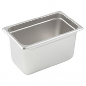 Winco - Steam Table Pan, 1/4 Size 25 Gauge Stainless Steel, 6&quot; Deep, Anti-Jam