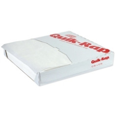 Quik-Rap Highly Grease Resistant White Sandwich Paper, 12.625x12.625