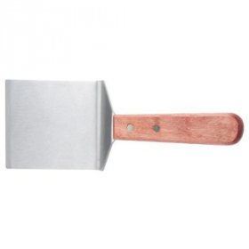 Winco - Turner for Steak/Burger with Offset, 4x3.75 Blade with Wooden Handle