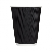 Karat - Hot Paper Cup, 12 oz Black Ripple