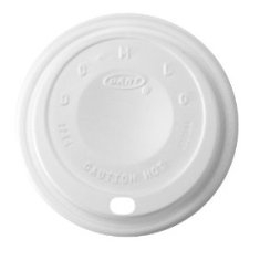 Dart - Lid, Cappuccino (Coffee Style) Plastic for 12 oz Foam Cups, White