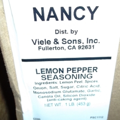 Nancy Brand - Lemon Pepper, 12/1 Lb