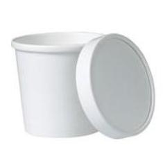 Food Container/Lid Combo, 12 oz, White Paper, 250 count