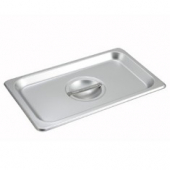 Winco - Steam Table Pan Cover, 1/4 Size Flat Slotted Stainless Steel