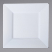 Fineline Settings - Solid Squares Dessert Plate, 6.5&quot; Square White Plastic, 120 count