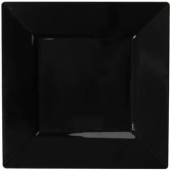 Fineline Settings - Solid Squares Dinner Plate, 9.5&quot; Square Black Plastic