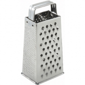 Winco - Cheese Grater, 4-Sided Tapered Stainless Steel, 4x3x9