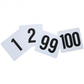 Winco - Table Numbers 1-100, 4x3.75 Plastic