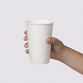 Cold Paper Cup, 16 oz Double Poly White, 1000 count