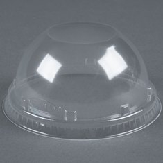 Dart - Lid, Dome Lid without Hole, Clear PET Plastic, Fits 12-24 oz Cups