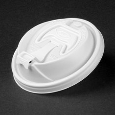 Dart - Travel Lid with Reclosable Tab, White