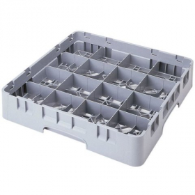 Cambro - Camrack Glass Rack with 16 Compartments, Fits 6.125&quot; Tall Glass, Soft Gray Plastic, each
