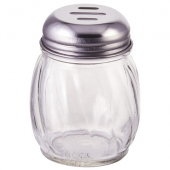Winco - Cheese Shaker, 6 oz Swirl Glass with Slotted Top