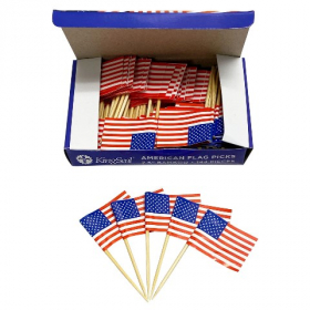 KingSeal - American Paper Flag Picks, 100/144 count