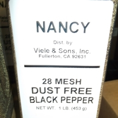 Nancy Brand - Black Pepper, Ground, 28 Mesh Dust Free, 1 Lb