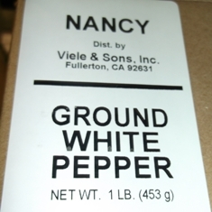 Nancy Brand - White Pepper, Ground, 1 Lb
