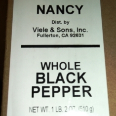 Nancy Brand - Whole Black Pepper, 18oz