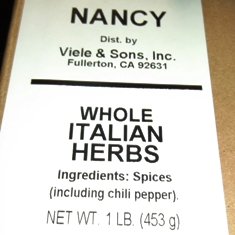 Nancy Brand - Italian Herbs, Whole, 1 Lb