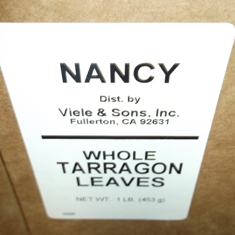 Nancy Brand - Tarragon Leaves, Whole, 1 Lb