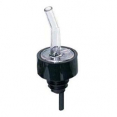Bar Maid - Whiskygate Screened Pourer, Clear with Ebony Collar