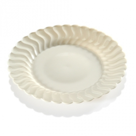 Fineline Settings - Flairware Dessert Plate, 6&quot; Clear Plastic