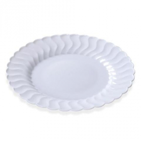 Fineline Settings - Flairware Salad Plate, 7.5&quot; White Plastic