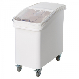 Winco - Ingredient Bin with Clear Top, 27 Gallon with Brake Casters and Scoop