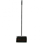 Winco - Multi-Surface Sweeper, Non-Electric Rotary with Natural Bristles and Steel Handle, 11x7.75x4