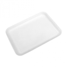 Meat Tray, 20S Supermarket White Foam, 8.5x6.5x.5