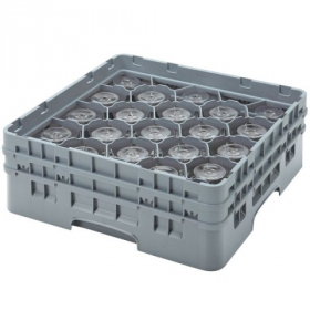 Cambro - Camrack Glass Rack with 20 Compartments, Fits 3.625&quot; Tall Glass, Soft Gray Plastic