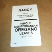 Nancy Brand - Oregano Leaves, Whole, 20 Lb