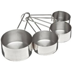 Measuring Cup Set, 4-Piece Deluxe, Stainless Steel