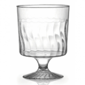 Fineline Settings - Flairware Wine Glass, 8 oz 1-piece Clear Plastic, 240 count