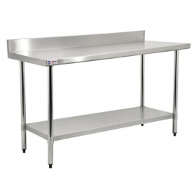 Omcan - Work Table, 24x36x38 Stainless Steel includes 4&quot; Backsplash, each