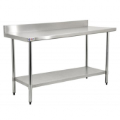 Omcan - Work Table, 24x48x38 Stainless Steel includes 4&quot; Backsplash, each
