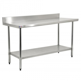 Omcan - Work Table, 24x48x38 Stainless Steel includes 4&quot; Backsplash, each