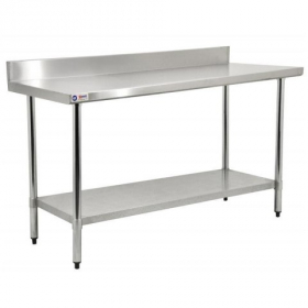 Omcan - Work Table, 24x72x38 Stainless Steel includes 4&quot; Backsplash, each