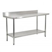 Omcan - Work Table, 30x60x35 Stainless Steel includes 4&quot; Backsplash, each