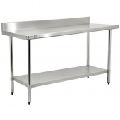 Omcan - Work Table, 30x72x38 Stainless Steel includes 4&quot; Backsplash, each