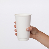 Cold Paper Cup, 22 oz Double Poly White, 1000 count