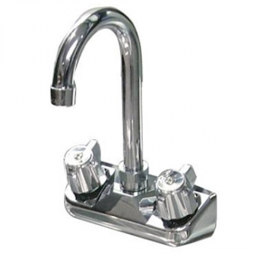 Omcan - Faucet with 4&quot; Center and 4&quot; Gooseneck Spout for Stainless Steel Hand Sinks