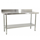 Omcan - Work Table, Elite Series 30x72x38 Stainless Steel includes 4&quot; Backsplash
