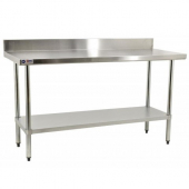 Omcan - Work Table, Elite Series 30x96x38 Stainless Steel includes 4&quot; Backsplash