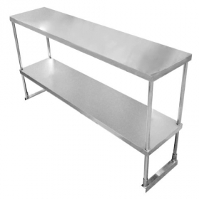 Omcan - Overshelf, 72&quot; Double Deck, 14x72x32 Stainless Steel, each
