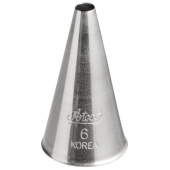 Cake Decorating/Pastry Piping Tip, #6 Plain Stainless Steel
