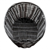 Tablecraft - Basket, Black Oval Plastic, 9x6x2.25, 12 count