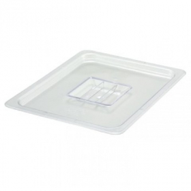 Winco - Food Pan Solid Cover, 1/2 Size Clear PC Plastic
