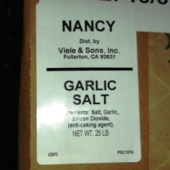 Nancy Brand - Garlic Salt, 25 Lb