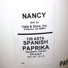 Nancy Brand - Paprika, Ground Spanish, 25 LB