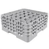Cambro - Camrack Glass Rack with 25 Compartments, Fits 6.875&quot; Tall Glass, Soft Gray Plastic, each
